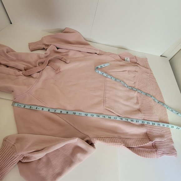 American Eagle Womens Faded Pink Hoodie W/Pockets Size S/P Oversized Pullover - Picture 6 of 12